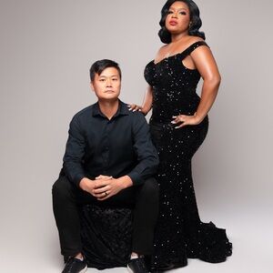 Fashion Nova Black Sequin Prom Dress